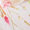 Finest Floral Coloring Square Easter Tablecloth Non Iron Stain Resistant Table Cover 60x60 inch