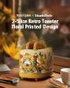 2 slice Vintage Toaster SUS304 Food grade 6 Browning level Fashion High Lift Bar Flower Watermark Painting Process 3 Features-Thaw / reheat / cancel,
