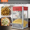 Popcorn Popper Machine 12 Oz Countertop Popcorn Maker 1440W 80 Cups Red