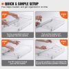 11"W x 21"D Pull Out Cabinet Organizer, Heavy Duty Slide Out Pantry Shelves, Chrome-Plated Steel Roll Out Drawers, Sliding Drawer Storage for Ho