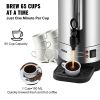 Commercial Coffee Urn 65 Cup Stainless Steel Coffee Dispenser Fast Brew