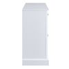 TREXM Kitchen Sideboard Storage Buffet Cabinet with 2 Drawers & 4 Doors Adjustable Shelves for Dining Room, Living Room (White)