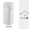 Portable Mist Humidifier; 600ml Small Desk Cool Mini Humidifier With Colorful Night Light; USB Personal Desktop Humidifiers For Office Bedroom; Travel