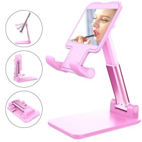 Desk Mobile Phone Holder Stand For IPhone IPad Xiaomi Adjustable Desktop Tablet Holder Universal Table Cell Phone Stand (Color: Pink)