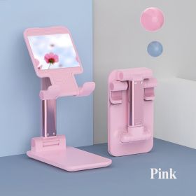 Mobile Phone Stand Desktop Universal Support Stand Foldable And Hoisting Multi-Function Stand (Color: Pink)