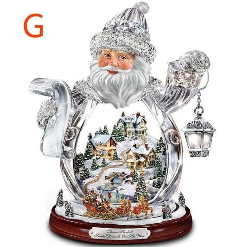 Christmas Tree Rotating Sculpture Train Decorations Paste Window Paste Stickers Christmas Decoration