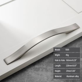 Modern Stainless Steel Kitchen Cabinet Handles Drawer Pulls Brushed Nickel (size: 160mm)