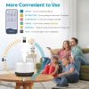 500ml Aromatherapy Oil Diffuser, 5V 2A USB Powered Wood Grain Color Essential Oil Aroma Diffuser, Auto Shut Off (When Water Use Out) With Remote Contr