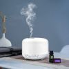 500ml Aromatherapy Oil Diffuser, 5V 2A USB Powered Wood Grain Color Essential Oil Aroma Diffuser, Auto Shut Off (When Water Use Out) With Remote Contr