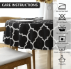 Tablecloth For Round Tables Waterproof Stain Resistant Washable Dining Table Protector