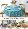 Tablecloth For Round Tables Waterproof Stain Resistant Washable Dining Table Protector