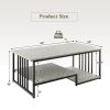 Living Room Coffee Table with Open Storage Shelf