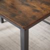 Dining Table Set, Barstool Dining Table with 2 Benches 2 Back Chairs, Industrial Dining Table for Kitchen Breakfast Table, Living Room, Party Room, Ru
